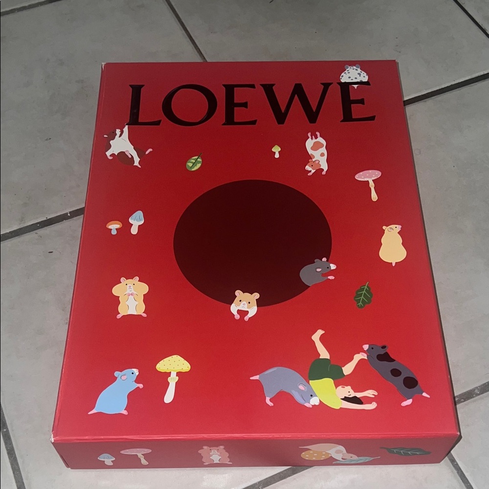 Loewe Red Box with Animal Motifs